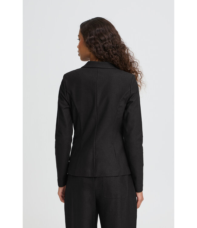 ICHI Kate Blazer - Black Denim