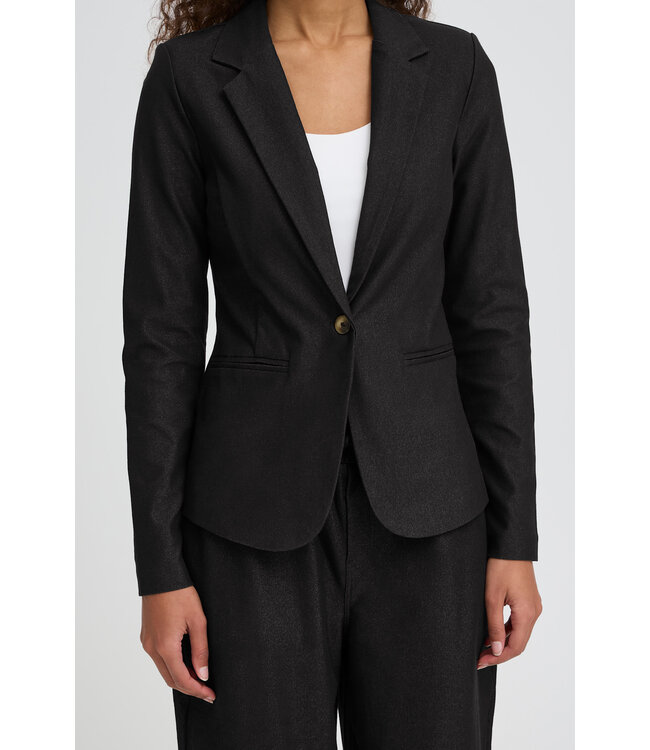 ICHI Kate Blazer - Black Denim