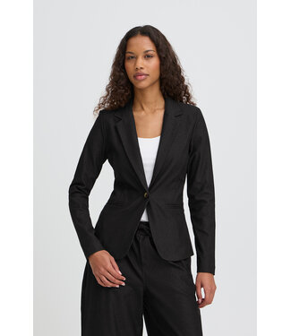 ICHI Kate Blazer - Black Denim