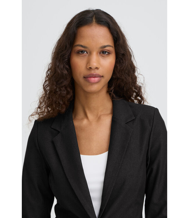 ICHI Kate Blazer - Black Denim