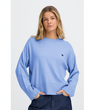 Fransa Sweater w/ Heart - Robin Blue