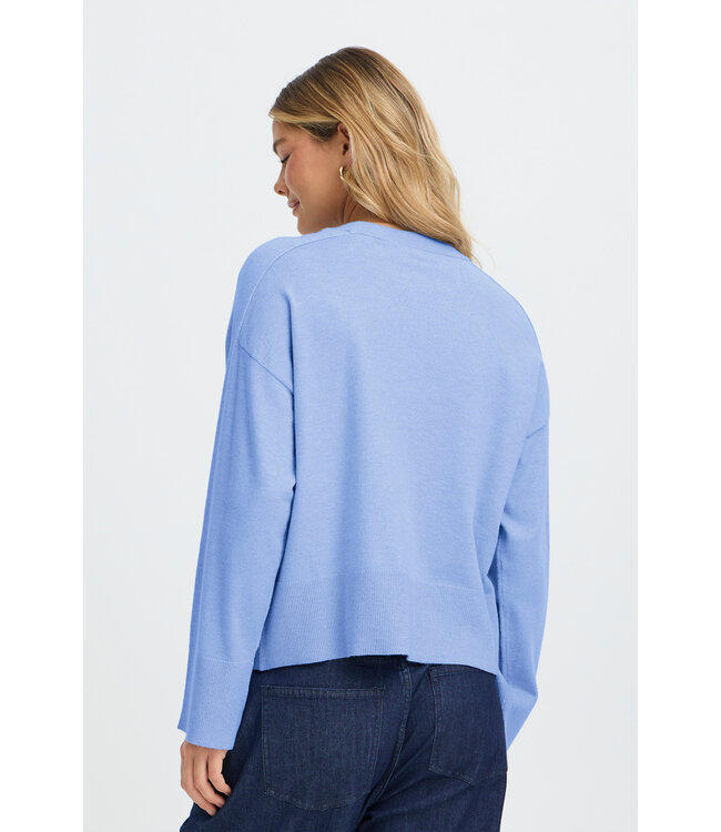 Fransa Sweater w/ Heart - Robin Blue