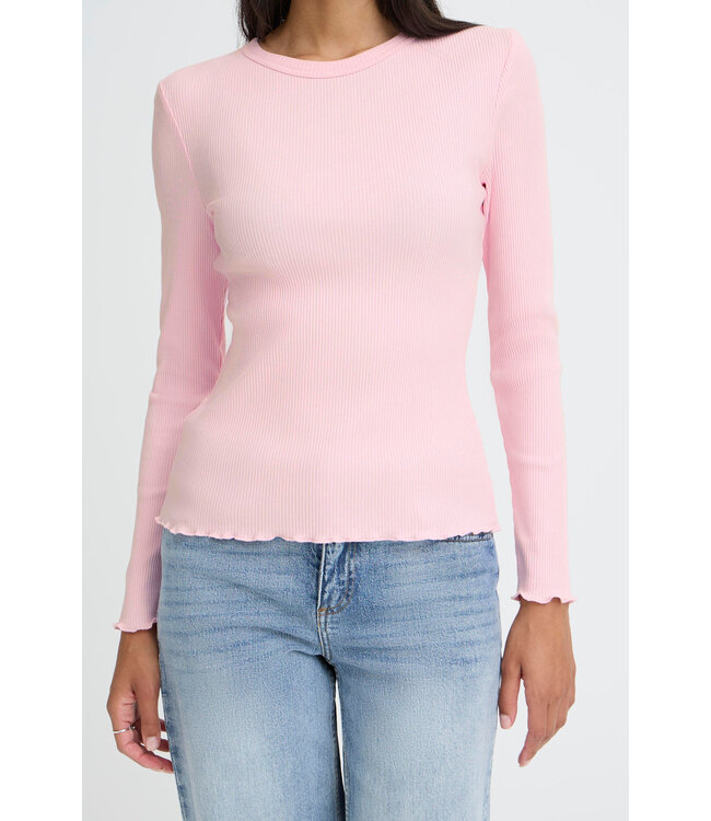 B. Young BySinne Ribbed Long Sleeve - Parfait Pink