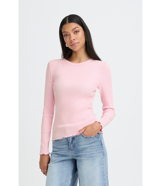 B. Young BySinne Ribbed Long Sleeve - Parfait Pink