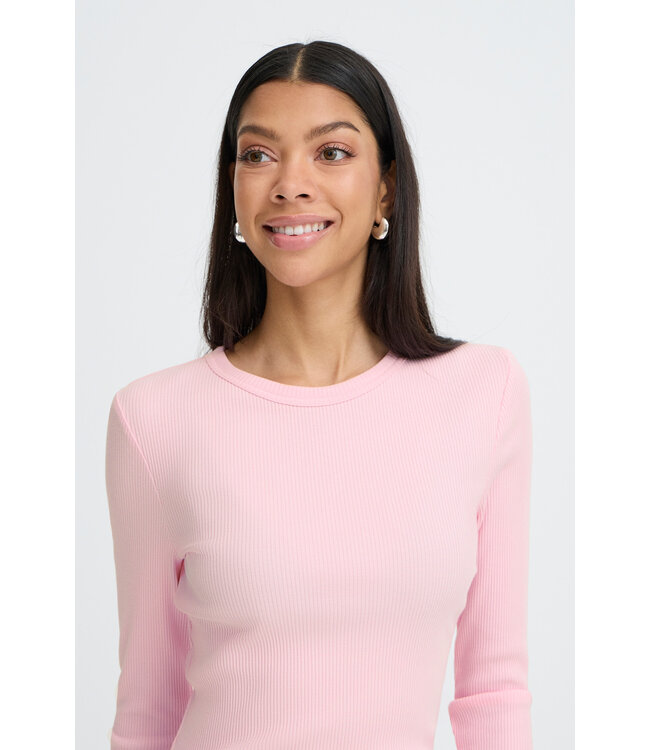 B. Young BySinne Ribbed Long Sleeve - Parfait Pink