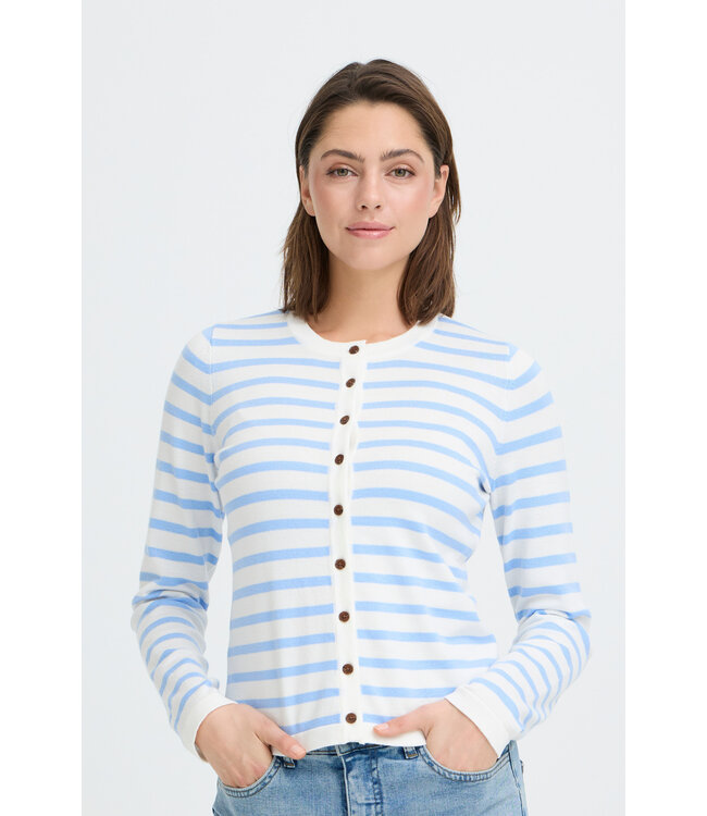 ICHI IhLuls Classic Cardigan - Small Stripes