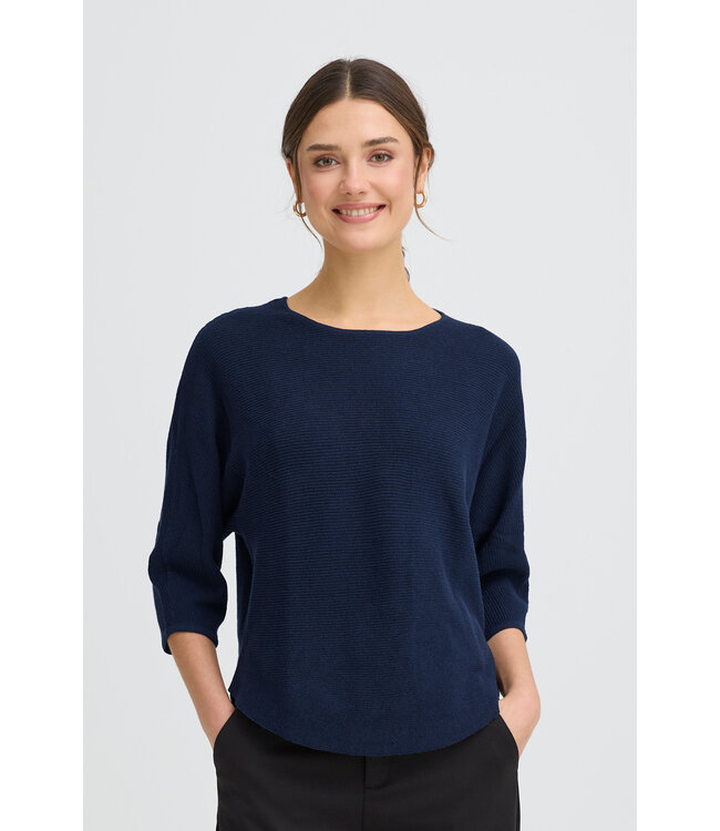 Fransa FrSinja Batwing Sleeve Sweater - Navy
