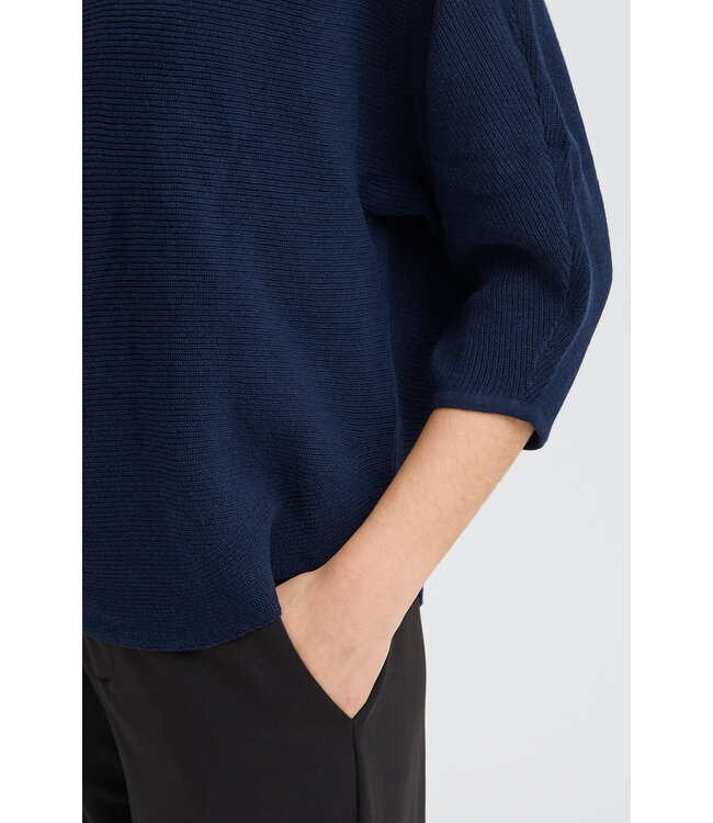 Fransa FrSinja Batwing Sleeve Sweater - Navy