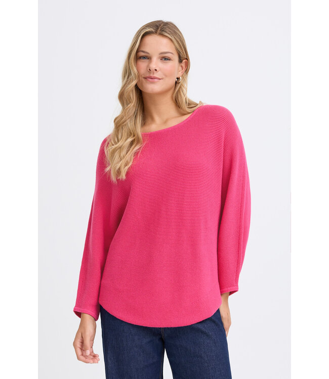 Fransa FrSinja Batwing Sleeve Sweater - Very Berry