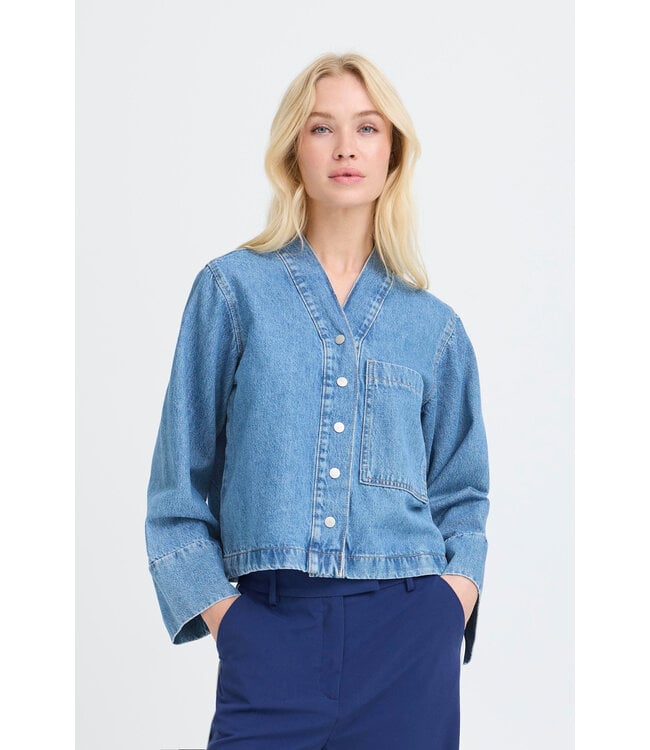 B. Young BYKacila Shirt - Mid Blue Denim