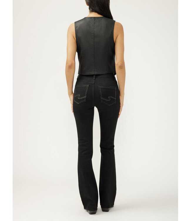 Silver Jeans Avery High Rise Bootcut Jeans - Black