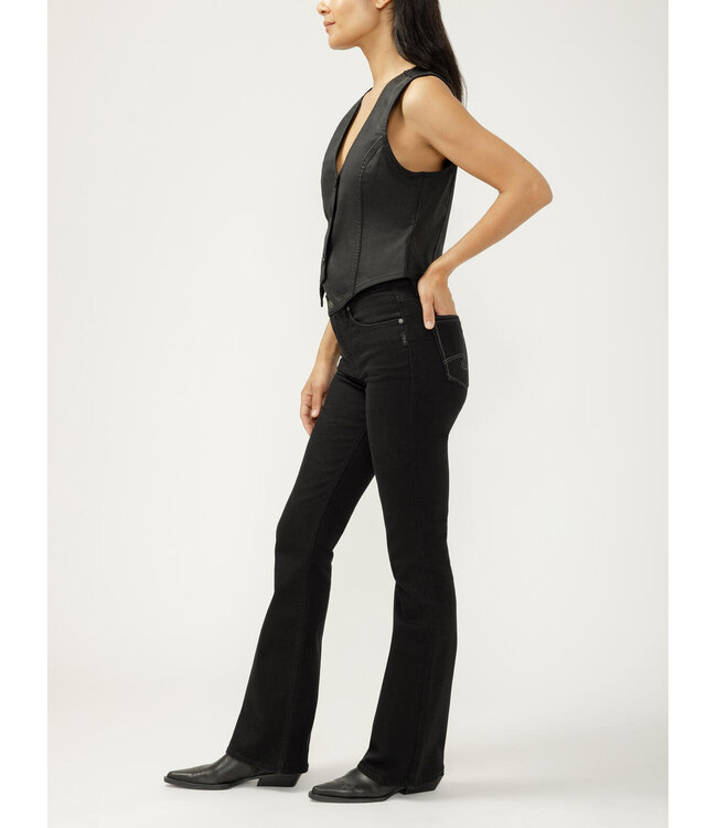 Silver Jeans Avery High Rise Bootcut Jeans - Black