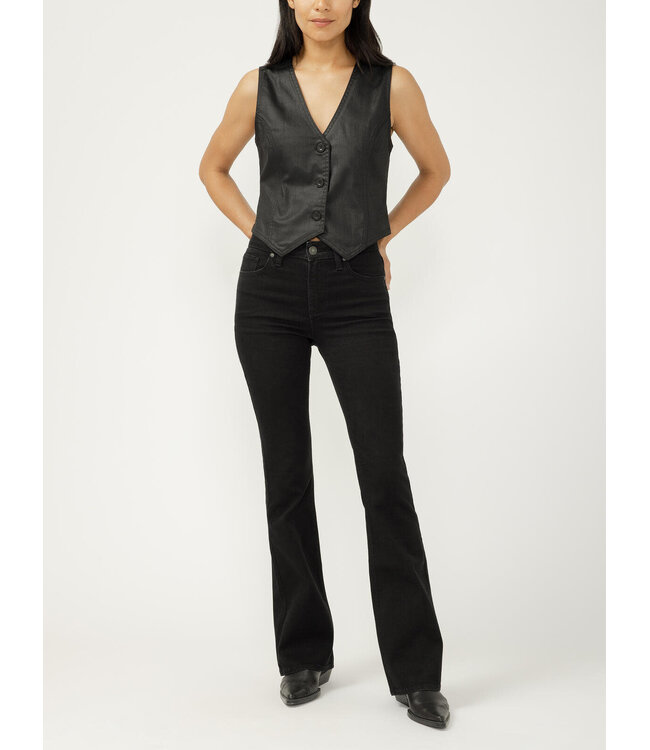 Silver Jeans Avery High Rise Bootcut Jeans - Black