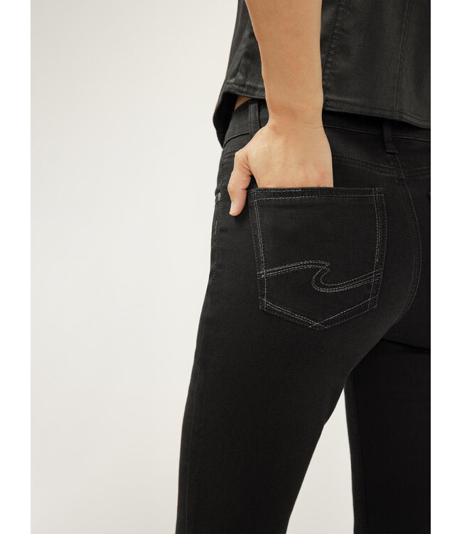 Silver Jeans Avery High Rise Bootcut Jeans - Black