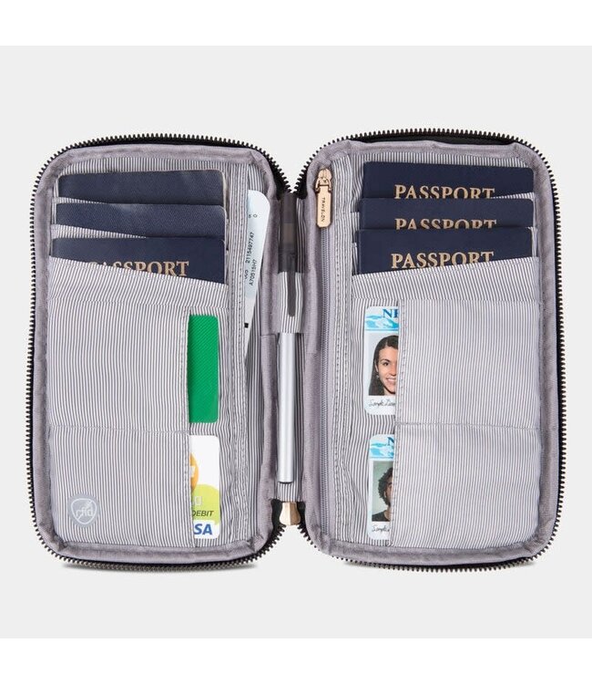 Travelon RFID Blocking Family Passport Zip Wallet - Black