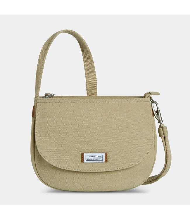 Travelon Anti-Theft Heritage Saddle Crossbody - Natural