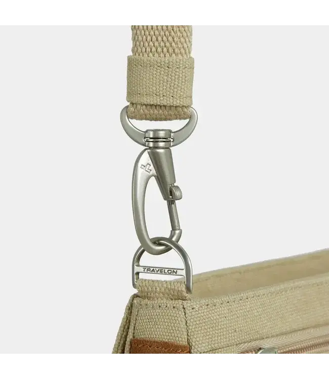 Travelon Anti-Theft Heritage Saddle Crossbody - Natural