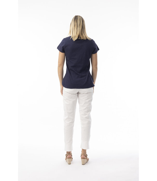 Orientique Organic Cotton Tee -  Navy