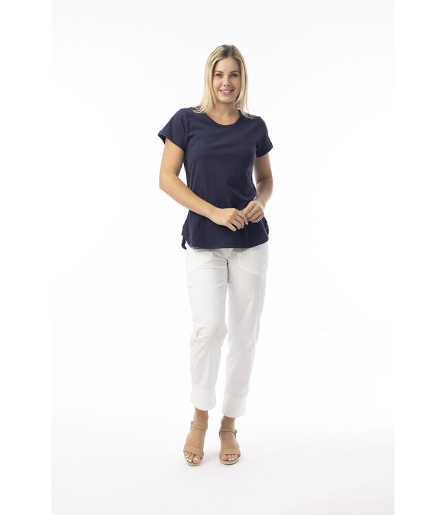 Orientique Organic Cotton Tee -  Navy