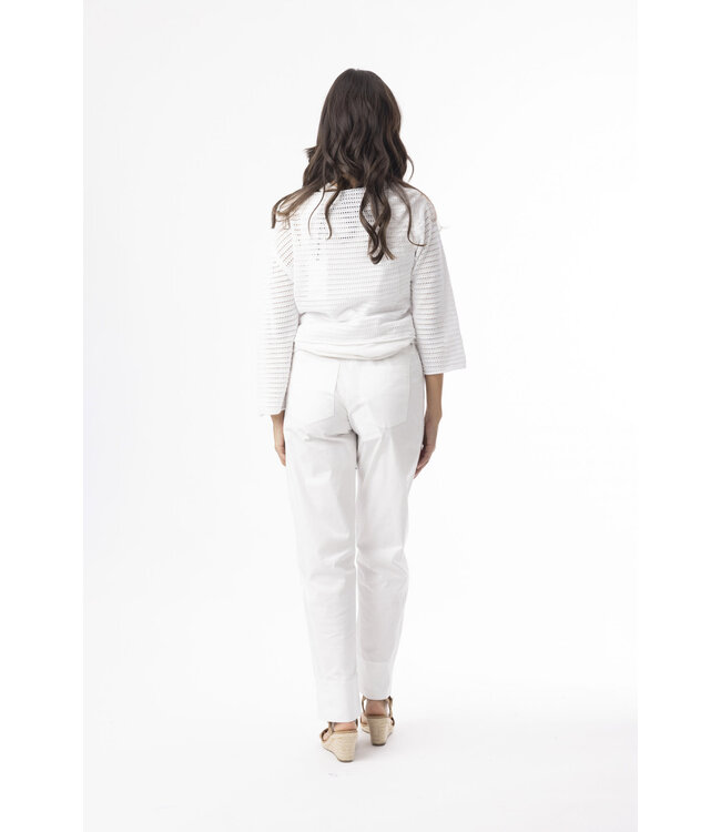 Orientique Organic Cotton Tie Shrug - White