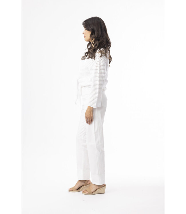 Orientique Organic Cotton Tie Shrug - White