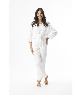 Orientique Organic Cotton Tie Shrug - White