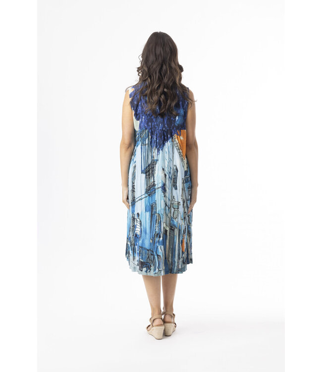 Orientique Organic Cotton Dress -  Tower Blue
