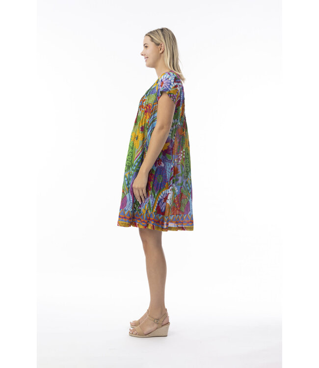 Orientique Organic Cotton Dress -  Multi Floral
