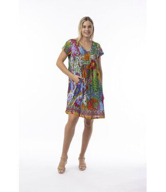 Orientique Organic Cotton Dress -  Multi Floral