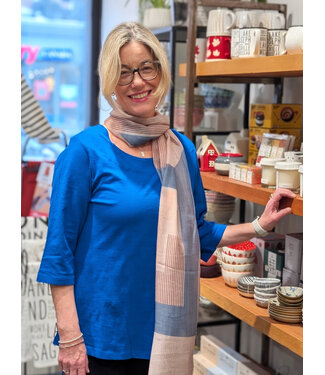 Orientique 1/2 Sleeve Organic Cotton Tee -  Blue