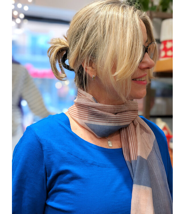 Orientique 1/2 Sleeve Organic Cotton Tee -  Blue