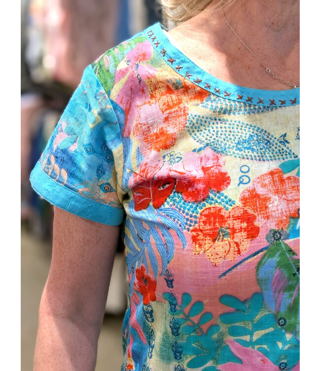 Orientique Organic Cotton  Patch Dress -  Malvinas