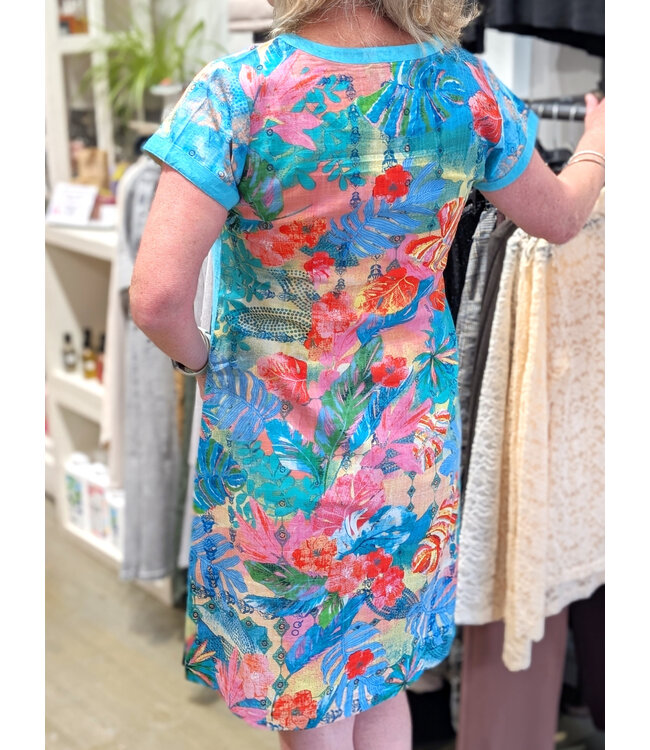 Orientique Organic Cotton  Patch Dress -  Malvinas