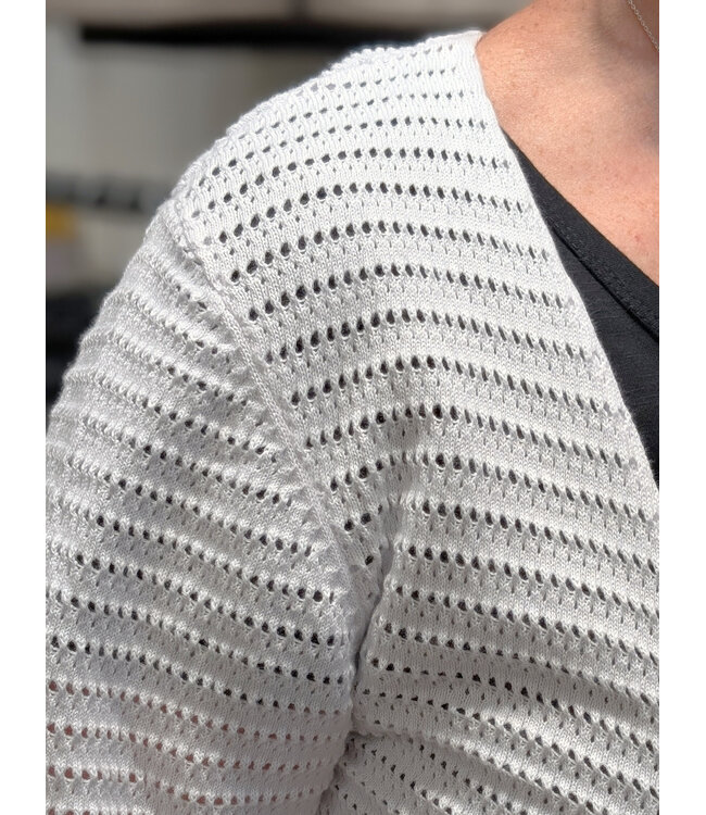 Orientique Organic Cotton Tie Shrug - White