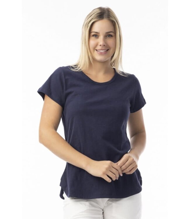 Orientique Organic Cotton Tee -  Navy
