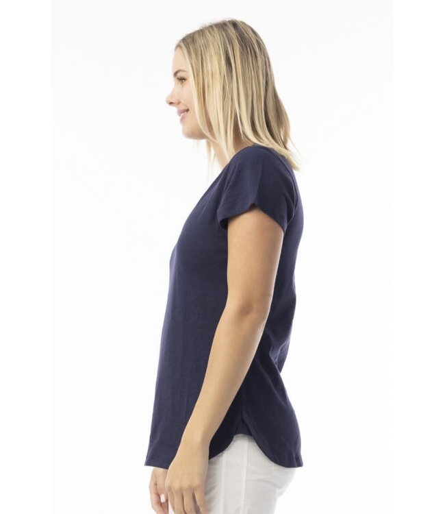 Orientique Organic Cotton Tee -  Navy