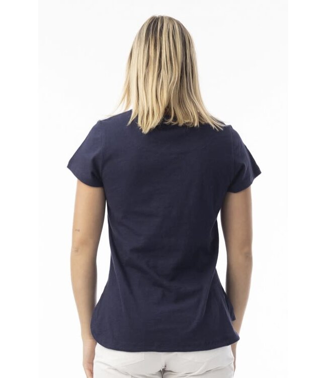 Orientique Organic Cotton Tee -  Navy