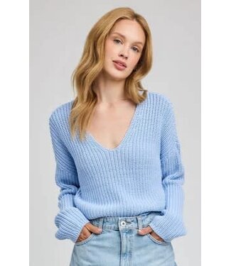 Gentle Fawn Spencer V-Neck Knit Sweater - Sky