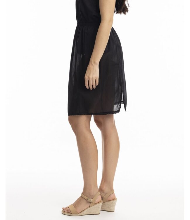 Orientique Cotton Slip Skirt - Black