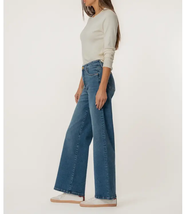 KUT Jeans Maya High Rise Wide Leg - Generous w/Dark Wash