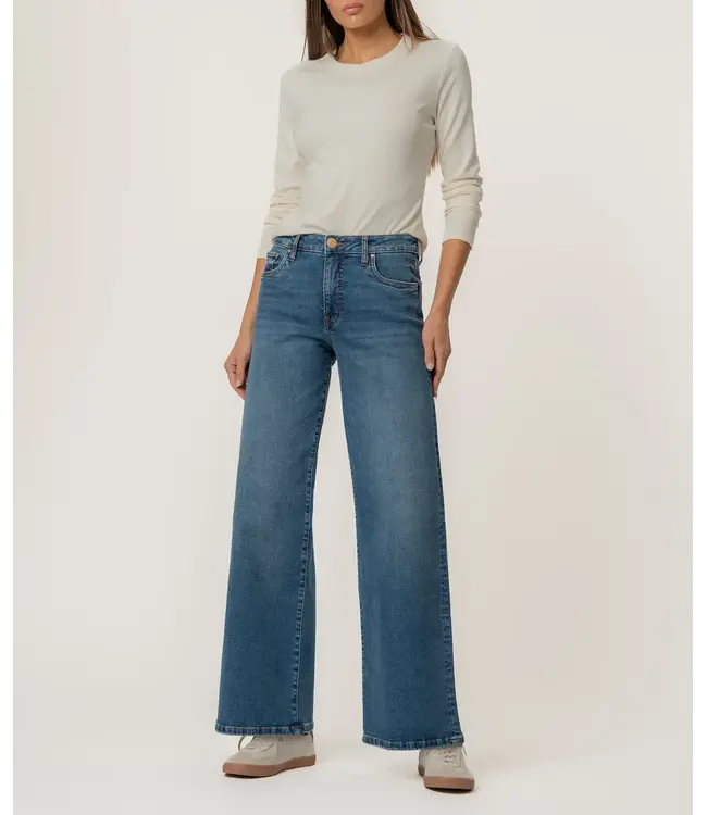 KUT Jeans Maya High Rise Wide Leg - Generous w/Dark Wash
