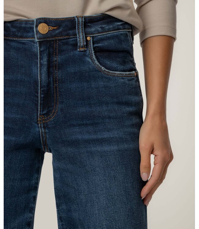 KUT Jeans Pattie High Rise Straight Leg - Happy w/Dark Wash