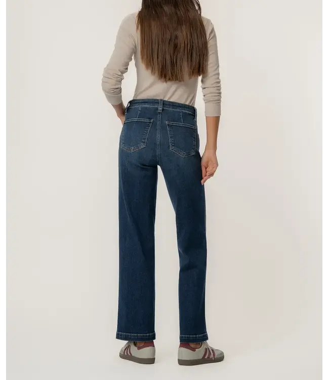KUT Jeans Pattie High Rise Straight Leg - Happy w/Dark Wash
