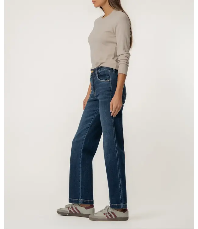 KUT Jeans Pattie High Rise Straight Leg - Happy w/Dark Wash