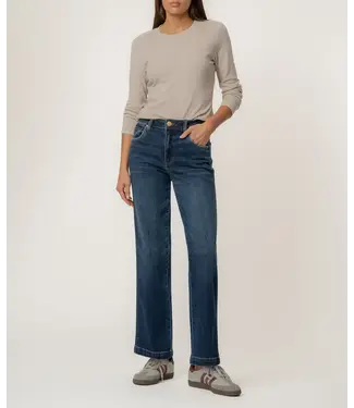 KUT Jeans Pattie High Rise Straight Leg - Happy w/Dark Wash
