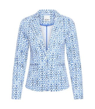 ICHI IHKate Print Blazer - Sodalite Blue