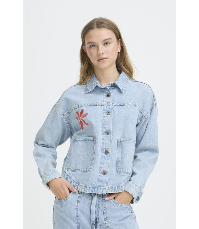 ICHI IHBauve Denim Jacket - Light Blue