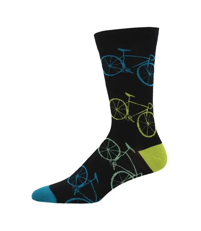 Socksmith Bamboo Graphic Crew Socks - Fixie