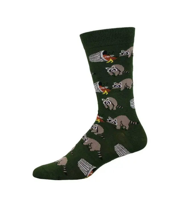 Socksmith Bamboo Graphic Crew Socks - Trash Bandit