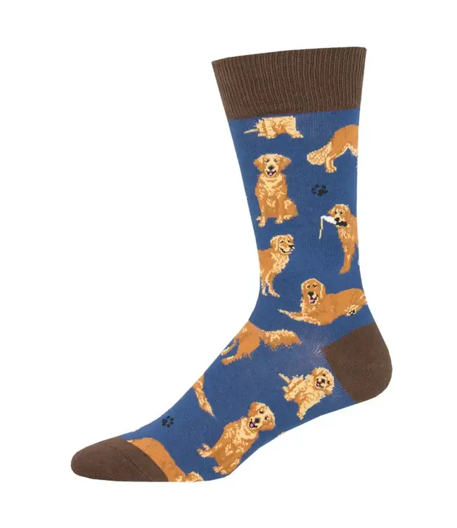 Socksmith Graphic Crew Socks - Golden Retrievers